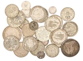 Silver coins. United Kingdom Crown 1897 and 1935 and others, period 1920-1946, 11ozs 15dwts