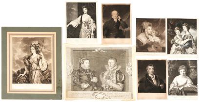 A folio of Old Master and other prints, 18th c and later, including George Vertue FSA (1684-1756)