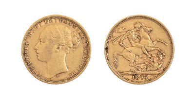 Gold Coin. Sovereign 1876