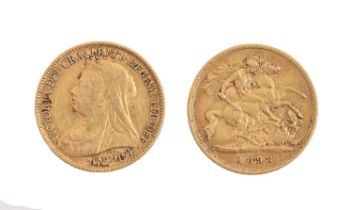 Gold Coin. Half sovereign 1898