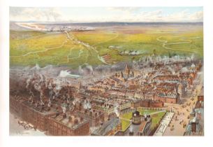 John Syer (1815-1885) - Manchester and the Ship Canal, 1887, chromolithograph, published by Maclure,