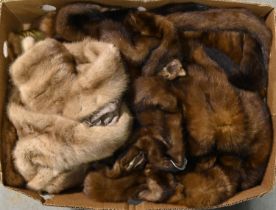 Vintage clothing. A quantity of fur coats and stoles
