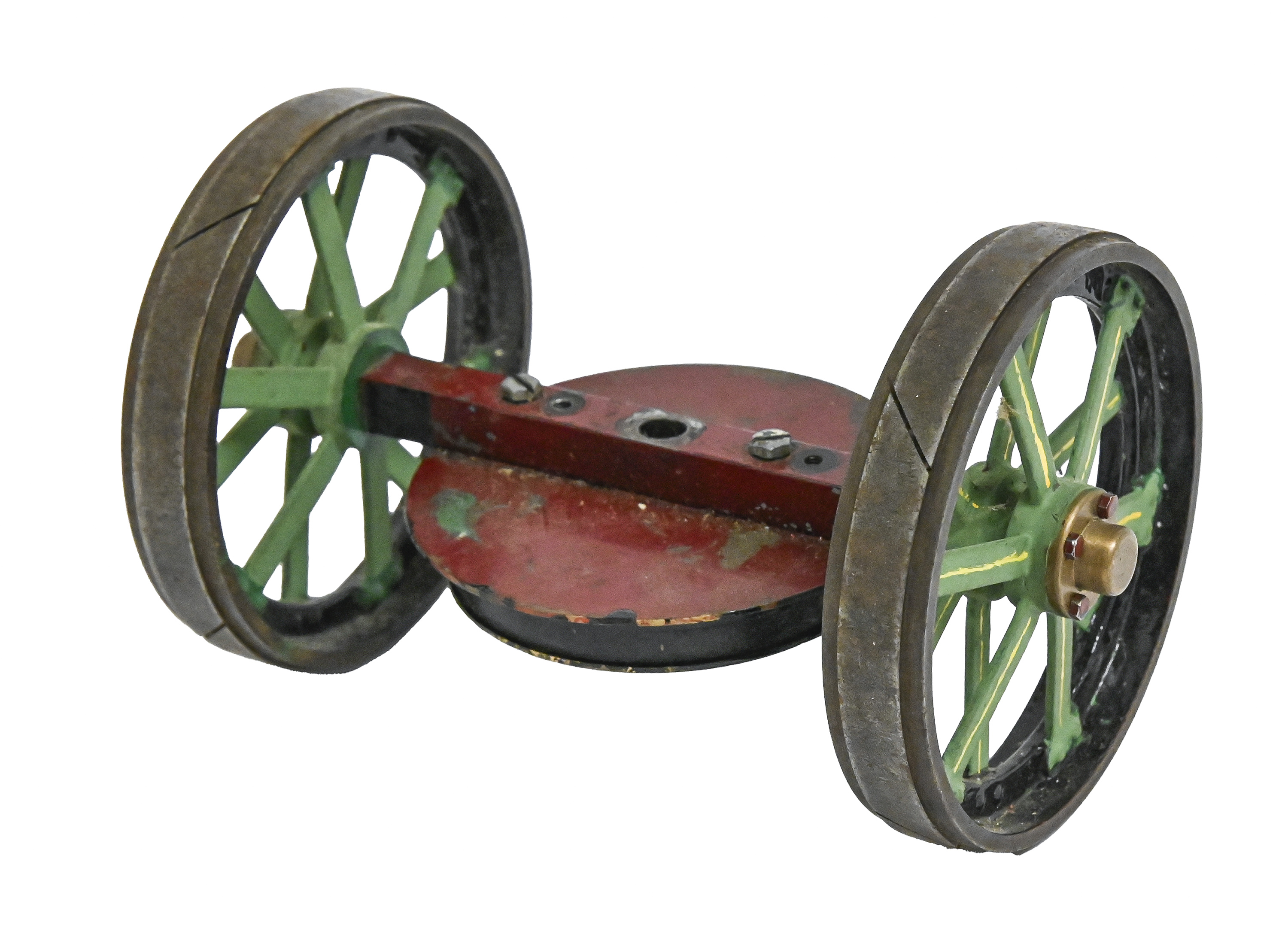 A scratch built live steam model steam roller, wheels to convert back ...