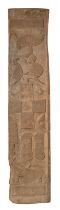 Tribal art. A quantity of carved wooden door panels, Nupe Nigeria, mid 20th c, 174cm h and