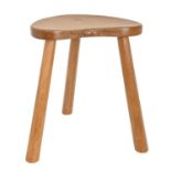 A Mouseman oak stool, 45cm h, carved mouse 'signature' Good condition