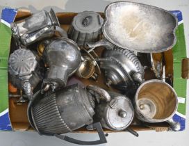 Miscellaneous Victorian and later EPNS and Britannia metal, mainly hollow ware, loving cup etc Mixed
