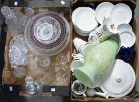 Miscellaneous ceramics and glassware, including a Richmond bone china tea and dinner service, cut