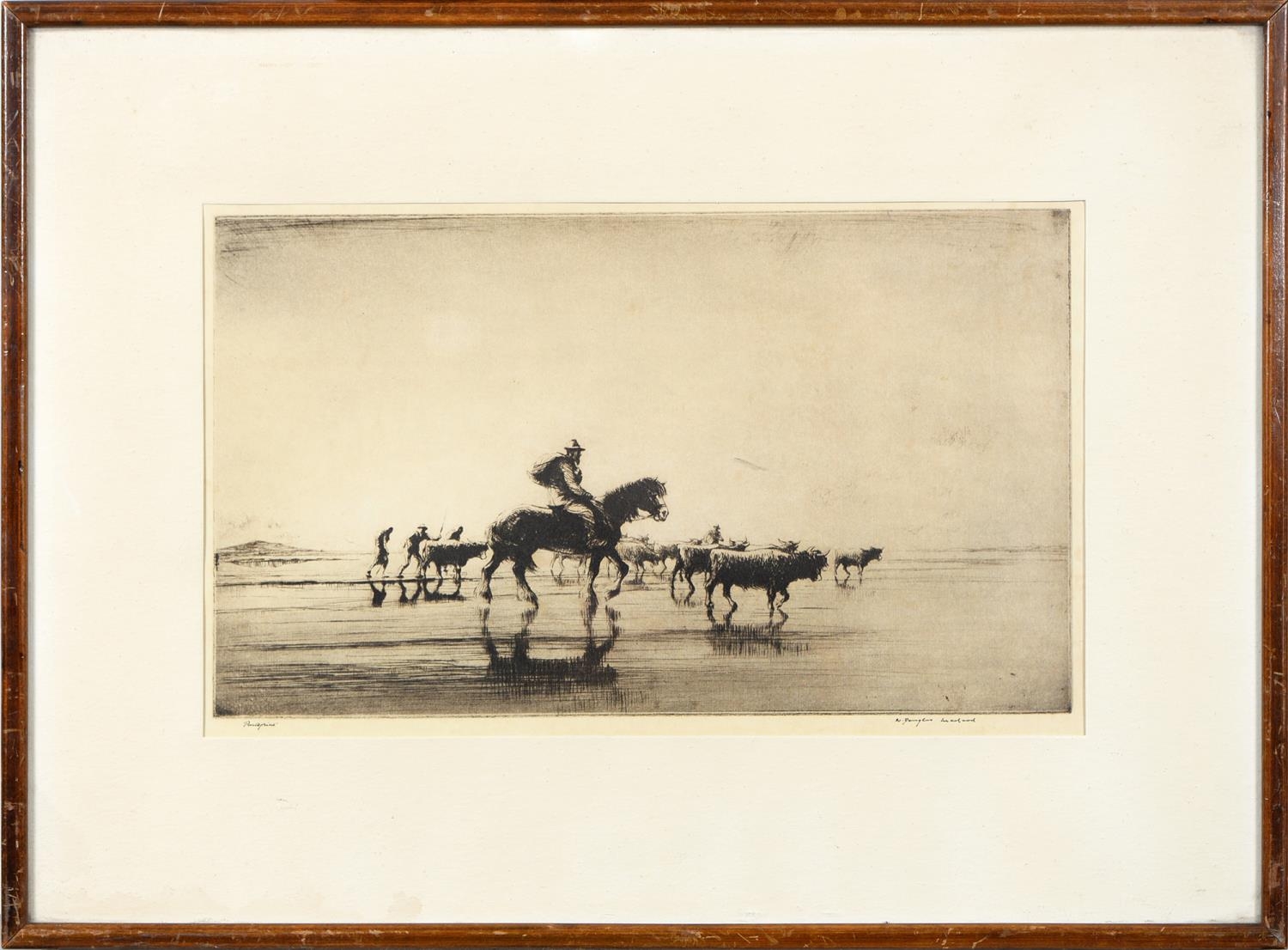 Sidney Tushingham (1884-1968) - Youths Crabbing on the Beach, signed in pencil, etching, 21.5 x - Image 2 of 6