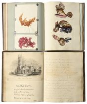 A Victorian lady's drawing-room album, mixed dates, approx. [35]ff, illustrated with 11