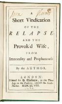 Drama & the Theatre. [Vanbrugh (John)], A Short Vindication of the Relapse and the Provok'd Wife,