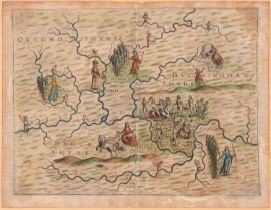 William Hole (d. 1624) - An allegorical map of Oxfordshire, Buckinghamshire and Berkshire, from