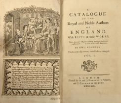 [Walpole (Horace)], A Catalogue of the Royal and Noble Authors of England, With Lists of their