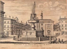 Italian Grand Tour. Giovanni Battista Piranesi (1720-1778) - Veduta della vasta Fontana di Trevi