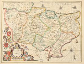 Joan Blaeu (1596-1673) - Middlesex, Surrey, Sussex, Hampshire, Wiltshire, Cornwall and