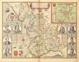 John Speed (1551/52-1629) - Leicestershire, Lancashire, Staffordshire, and The North and East