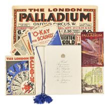 Theatre. The London Palladium, early 20th c and later, comprising "O-Kay for Sound" by George Black,