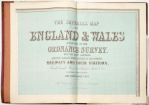 Atlas. John Bartholomew FRGS (1831-1893) - The Imperial Map of England & Wales according to the