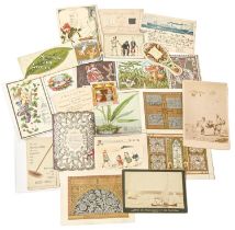 Christmas Greetings Cards. Miscellaneous cards, 19th-20th c, including a mid-Victorian embossed