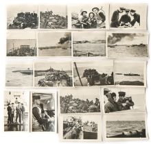 World War Two. A collection of 25 b/w photographs, c. 1944, probably press images and almost