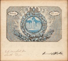 Royalty, The Coronation of George IV. Admission ticket No. 3557 to Westminster Abbey, dated 1821,