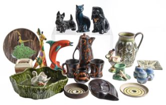 Miscellaneous decorative ceramics and pottery, including Denby, Poole, Sylvac and others