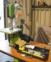 A Rexon Profiline BS10SA bandsaw, 85cm and a Constant Laser Level Kit, cased