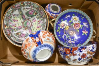 Miscellaneous ceramics, including an Adams Calyx ware punch bowl, Continental and other tea ware,