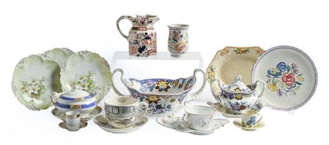 Miscellaneous ceramics, including Masons ironstone Franklin jug, Poole, Limoges and others