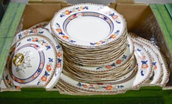 An extensive Indian Tree pattern earthenware dinner service by S Hancock & Sons, including a set