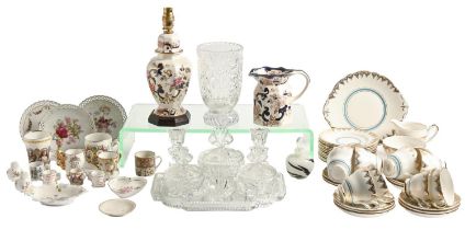 Miscellaneous ceramics and glassware, including Masons ironstone Mandalay pattern jug and table