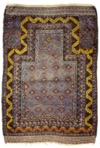 A Sarouk rug, early 20th c and a Baluch prayer rug, 94 x 65cm and 118 x 86cm