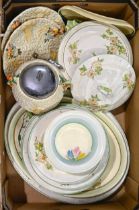 Miscellaneous early 20th c and later British tea and dinner ware, including Clarice Cliff Celtic