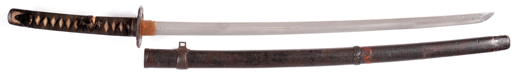 A Katana in Tachi in Koshirae Sugata:  Shinogi-Zukuri Iori-mune with shallow tori-zori Nagasa:. 66.0 - Image 2 of 9