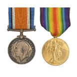 WWI, pair, British War Medal and Victory Medal 56400 Pte F Cobb K R RAF C