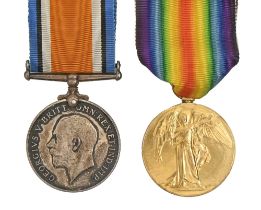 WWI, pair, British War Medal and Victory Medal 56400 Pte F Cobb K R RAF C