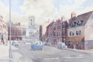 John Mellor, 20th / 21st c - Bewdley; Cleobury Mortimer in Winter; Dinder Somerset; Park Gates,