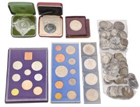 Miscellaneous coins, to include Crown 1889 (4), 1896; others in base metal 1951, 1953 (4); 1960 (4),