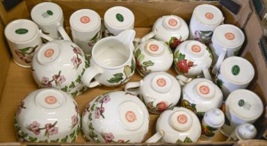 A Portmeirion Pomona pattern part dinner service and kitchen ware, including bowls, tureens, storage