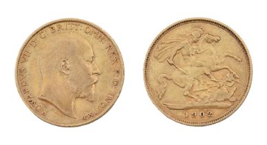 Gold coin. Half sovereign 1902