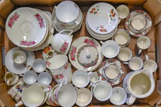 A Crown Ducal Orange Tree pattern part coffee service, c1930s, miscellaneous contemporary tea