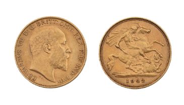 Gold coin. Half sovereign 1902