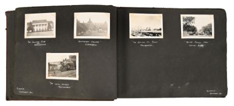 WWII. An album of postcard format and smaller photographs of a man of the Royal Air Force in
