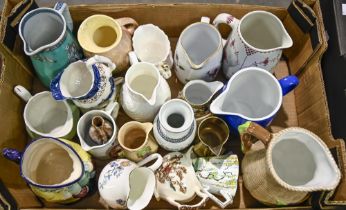 Miscellaneous Royal Worcester, Booths and other pottery and porcelain jugs, 19th c and later