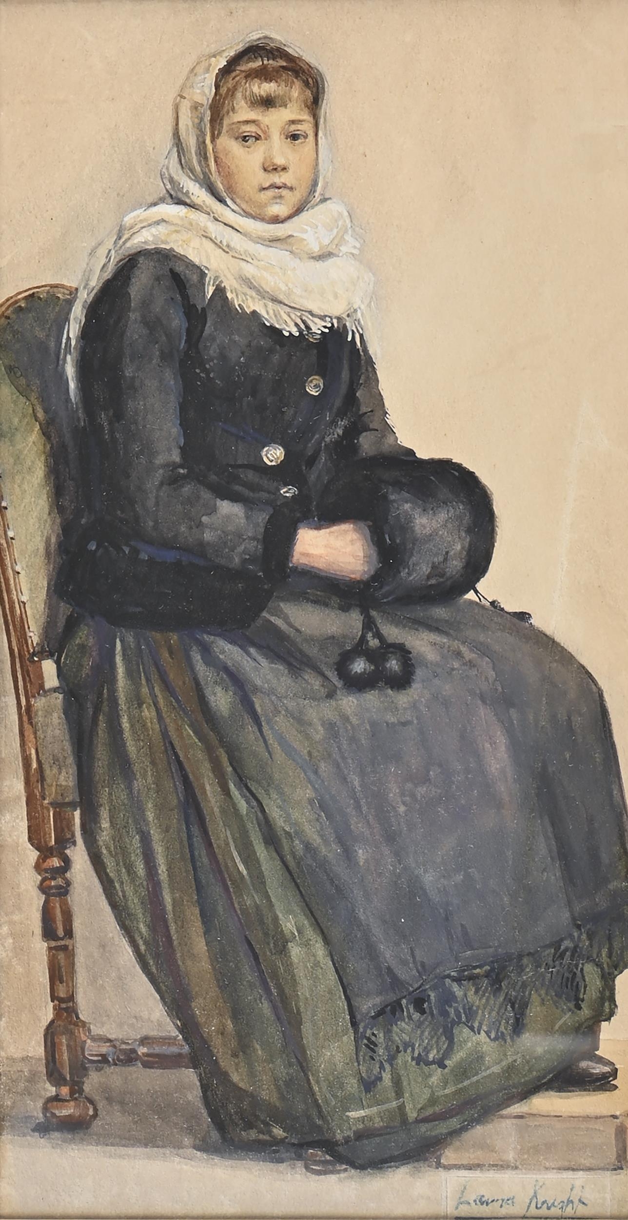 Dame Laura Knight DBE, RA (1877-1970) - Little Dutch Girl, signed, watercolour, 35.5 x 18.5cm
