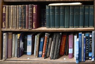 Books. Six shelves of general stock, late 19th c and later, including Folio Society, post-1917 and