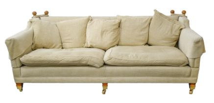 A Duresta sofa of knole type, with cushions and arm covers, 107 x 223cm Good second hand condition