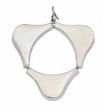 Georg Jensen. A silver pendant, No 138, designed by Ibe Dahlquist, 1970s, 60mm, maker's marks and