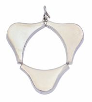 Georg Jensen. A silver pendant, No 138, designed by Ibe Dahlquist, 1970s, 60mm, maker's marks and
