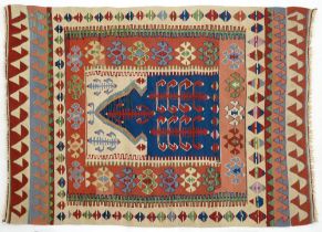 A Turkish Konya prayer Kilim rug, mid 20th c, 174 x 125cm