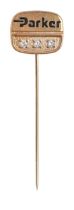 A white stone and 9ct gold and enamel stickpin, 55mm l, Edinburgh 1999, 2.7g Undamaged